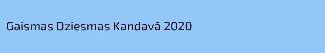 Gaismas Dziesmas Kandavā 2020